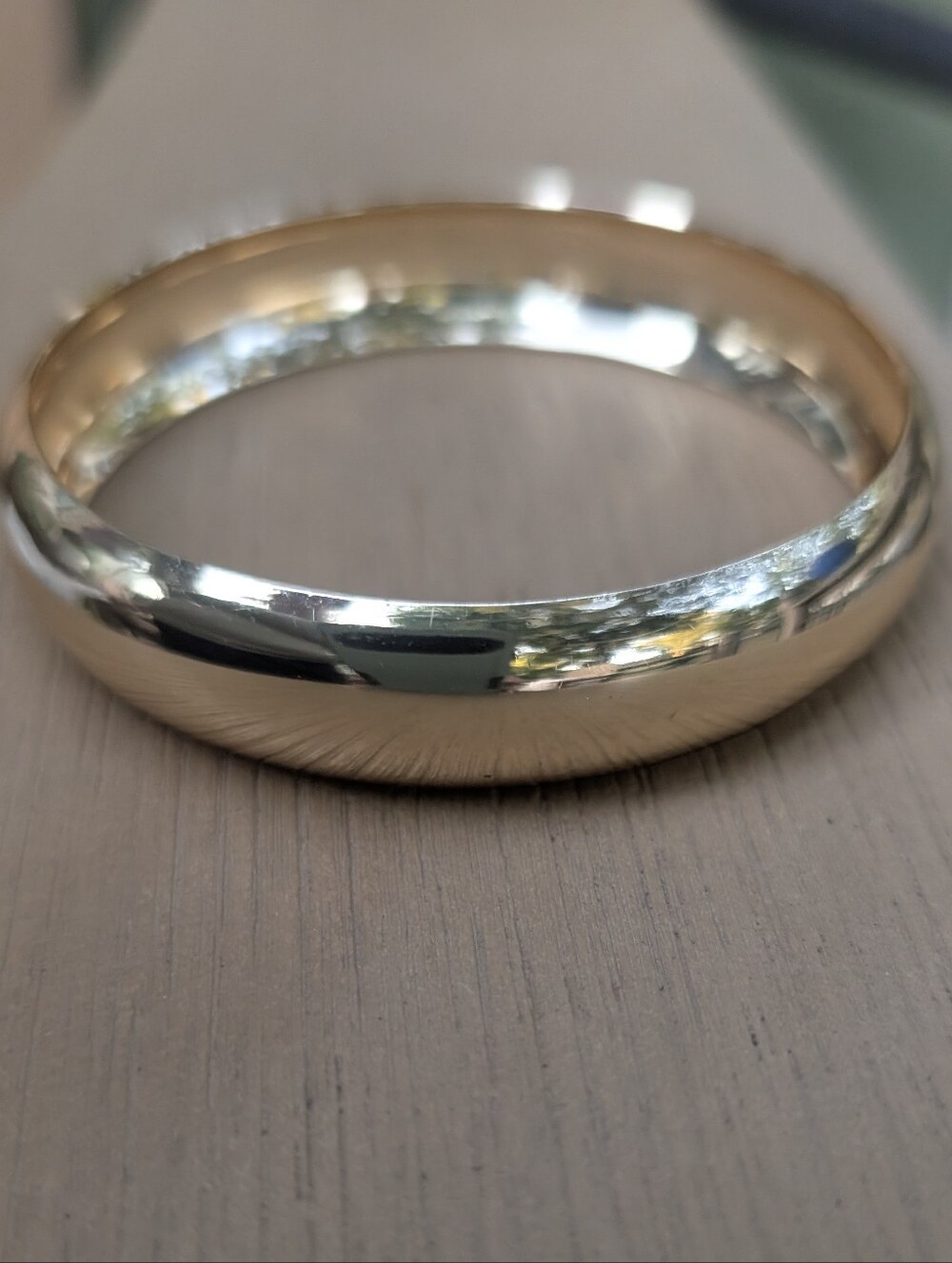 Vintage Gold Wide Bangle Bracelet